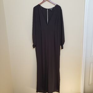 FOREVER 21 Sheer Plus Size Black Jumpsuit